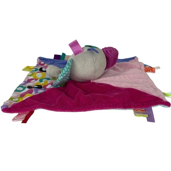 Bright Starts Taggies Elephant Plush Lovey Security Blanket Soft Baby Soother - Picture 4 of 8